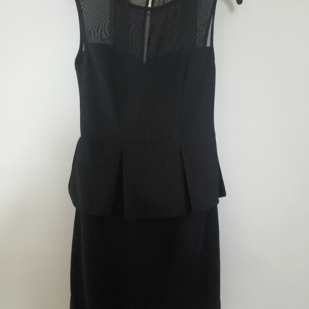 Black peplum dress